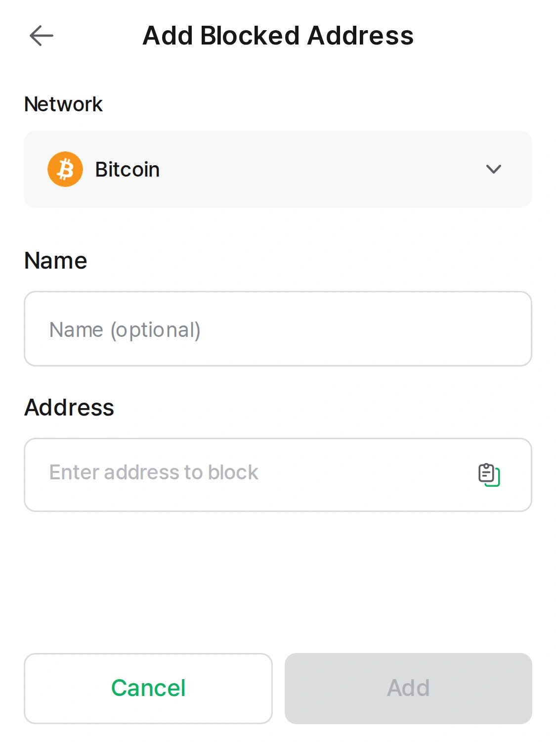 D'CENT wallet blocked address list — adding a scam address to the block list